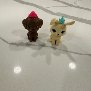 Adorable Brown and Cream Small Pet Figures